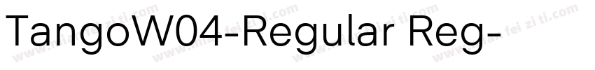 TangoW04-Regular Reg字体转换